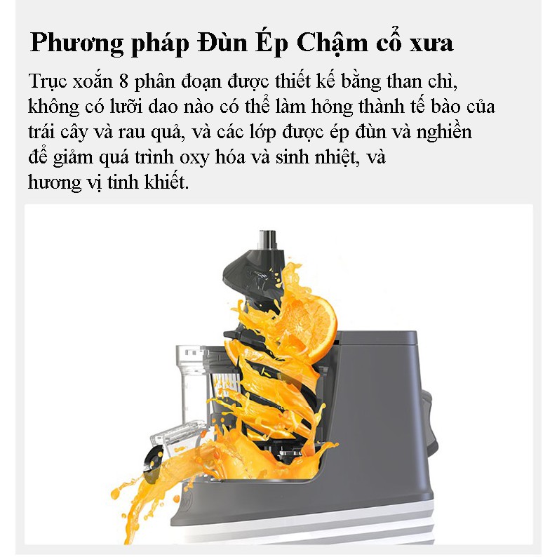 Máy Ép Chậm Trái Cây, Hoa Quả, Rau Củ Xiaomi BUD bản pro 250W, Hàng Chính Hãng