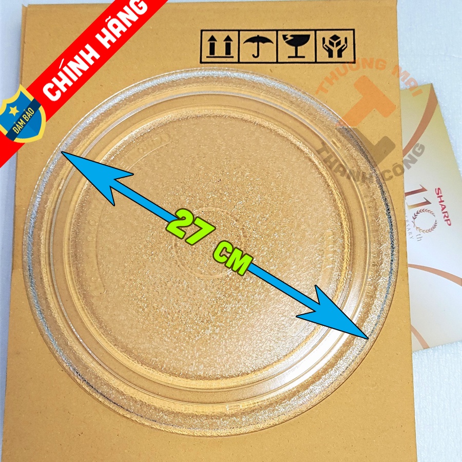PHỤ KIỆN SHARP DĨA THỦY TINH LÒ VI SÓNG SHARP đường kính 272mm CHÍNH HÃNG