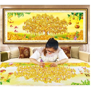Tranh thêu chữ thập, tranh đính đá  Dielianhua 223127 (130 x 55 cm), DF817 (132 x 54 cm)