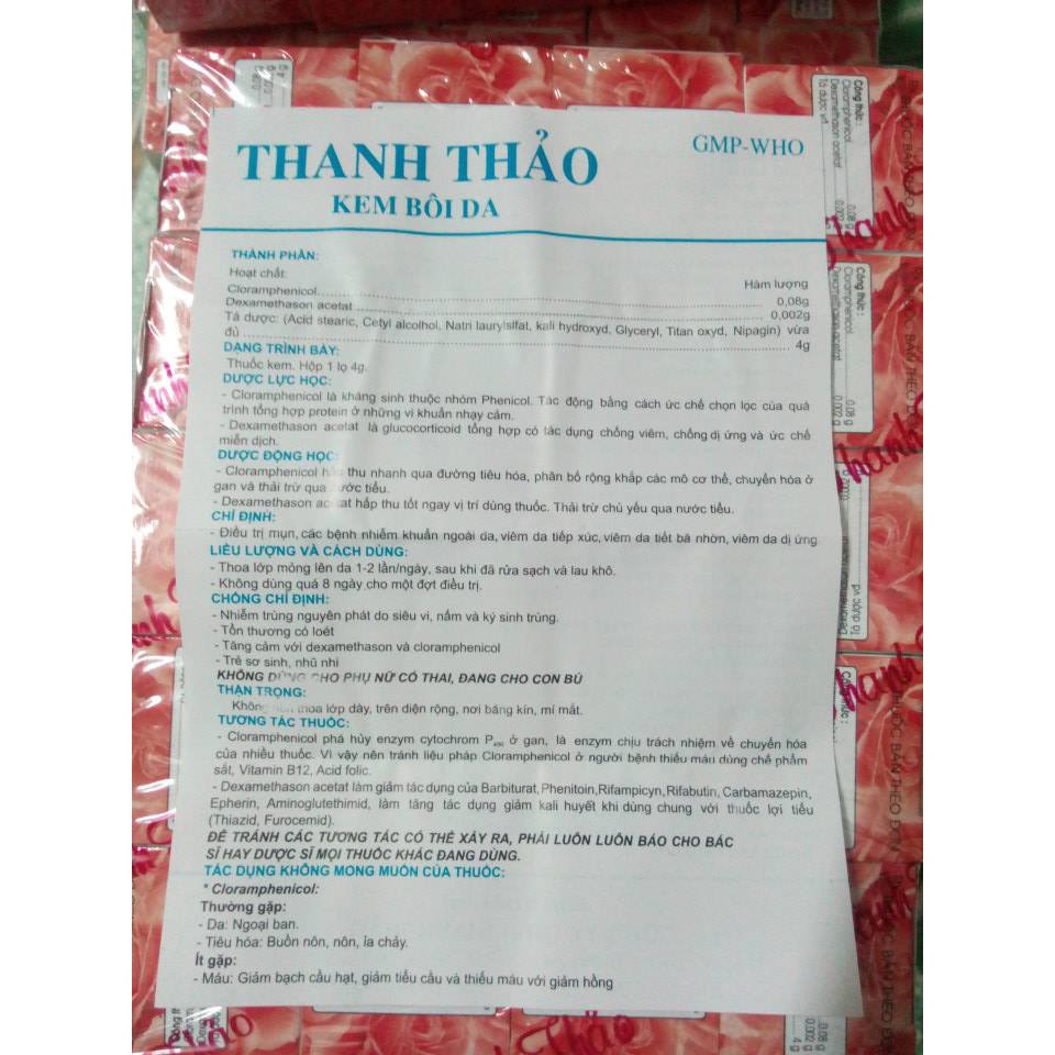 Thanh Thảo kem triị mụn trắng da