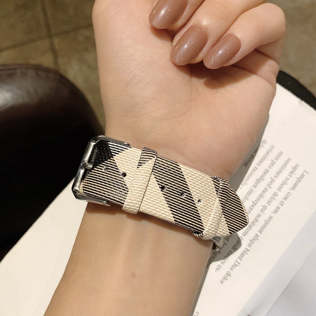 Dây Đeo Bằng Da Cho Đồng Hồ Thông Minh iwatch Series 7 6 SE 5 4 3 2 1 45mm 44mm 41mm 40mm 42mm 38mm