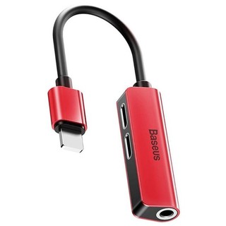 Chính hãng Jack Chia 3 cổng 3in1 2 cổng Lightning 1 Cổng 3.5 Baseus L52 Vừa sạc vừa nghe nhạc cho IPhone
