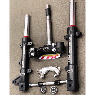 Combo phuộc và chảng ba LCM ty trắng dành cho Exciter150