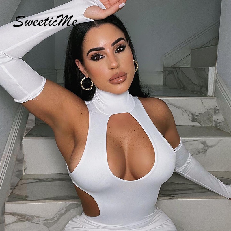 Sweeticme Đầm Ôm Cắt Xẻ Gợi Cảm Thời Trang