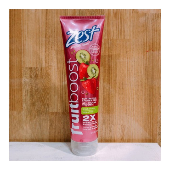 Sữa tắm Zest hương dâu 295ml  Sữa Tắm Zest Fruitboost Revitalizing Shower Gel.