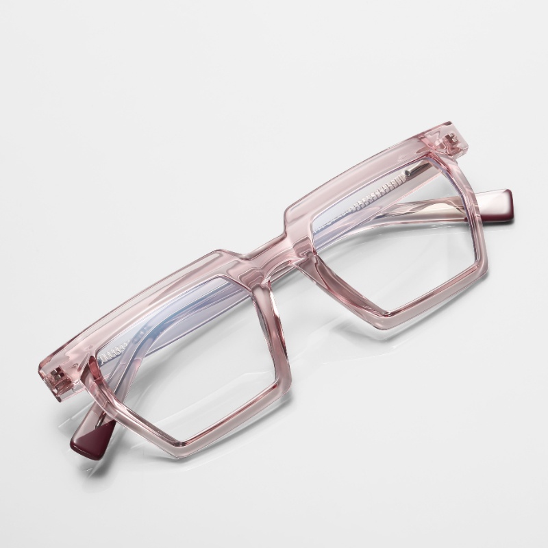 Mắt Kính Chống Ánh Sáng Xanh TR90 Polygon Ferrule Temple Thời Trang Mới