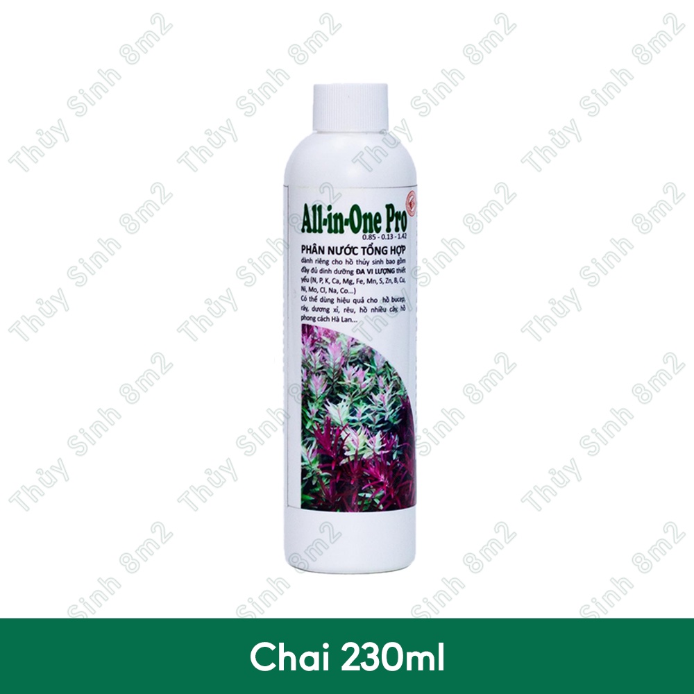 Phân Nước All in One Pro THUYSINHAZ | Cung Cấp Dinh Dưỡng Tổng Hợp Thiết Yếu Cho Cây Thủy Sinh | 8m2
