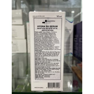 ( NHẬP KHẨU CHÍNH HÃNG) SERUM DƯỠNG DA GOODNDOC HYDRA B5 SERUM