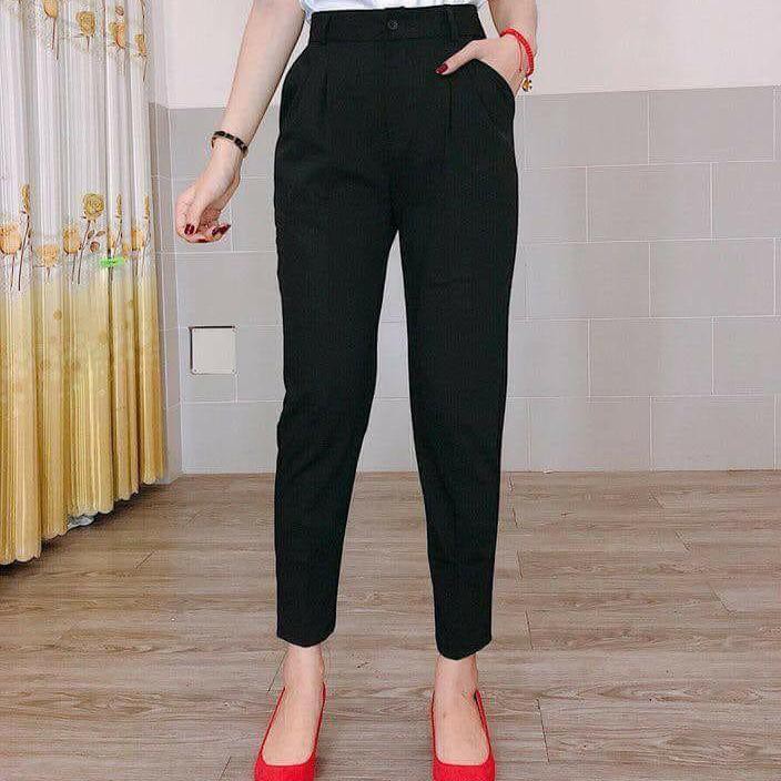 Quần baggy đen công sở