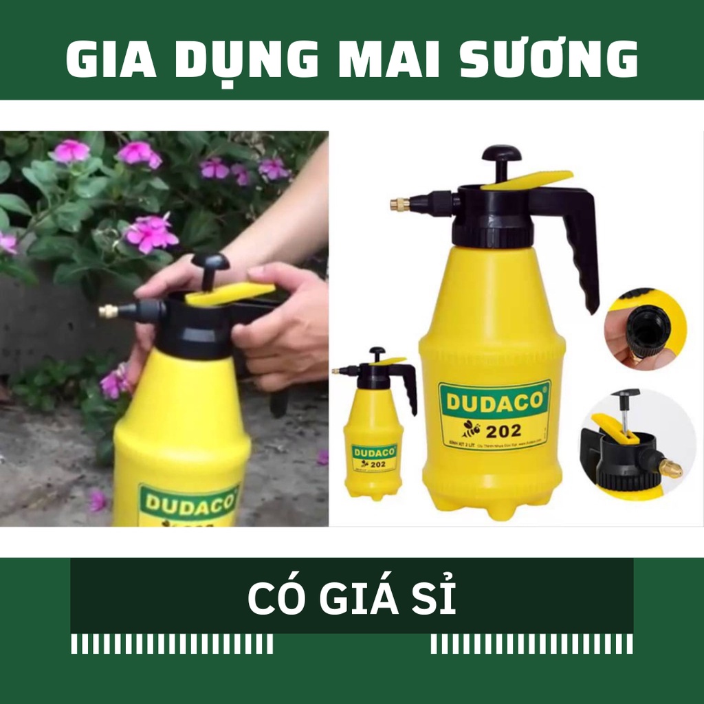 [Giá Sỉ - Chính Hãng] Bình Tưới Cây Dudaco 2 lít, Bình phun - xịt cho hoa kiểng, rau sạch tại nhà