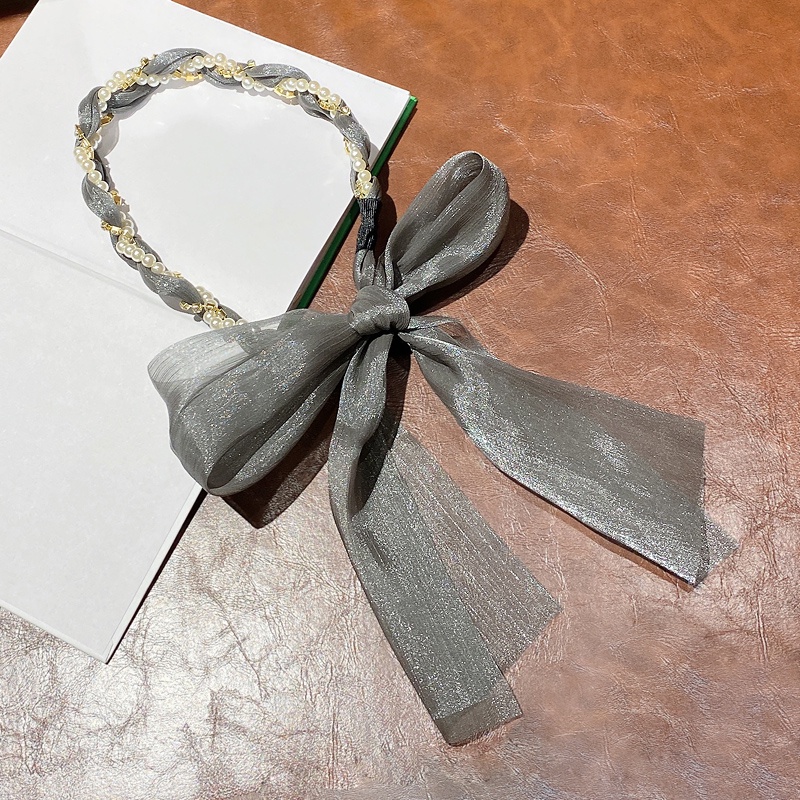 Băng Đô Cài Tóc Đính Ngọc Trai Giả Thiết Kế Mới Thời Trang Cho Nữ