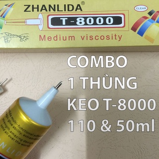 Combo 1 thùng Keo T-8000 dán màn hình linh kiện điện thoại thủ công vải đính hạt ron lens camera. T8000 chắc hơn B7000