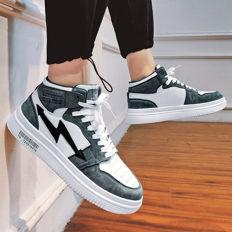 Giày Thể Thao Da Pu Phối Màu Hỗ Trợ Tăng Chiều Cao Phong Cách Hàn Quốc Thời Trang | BigBuy360 - bigbuy360.vn