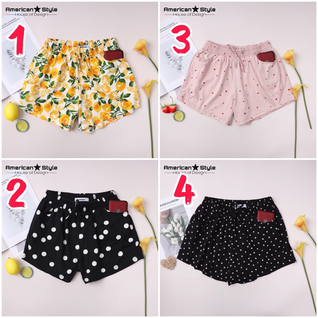 [CÓ TÚI]Quân Đùi Nữ Có Túi  Thun Cotton 100% Mặc Nhà Hay Mặc Đi Chơi Xinh Lung Linh