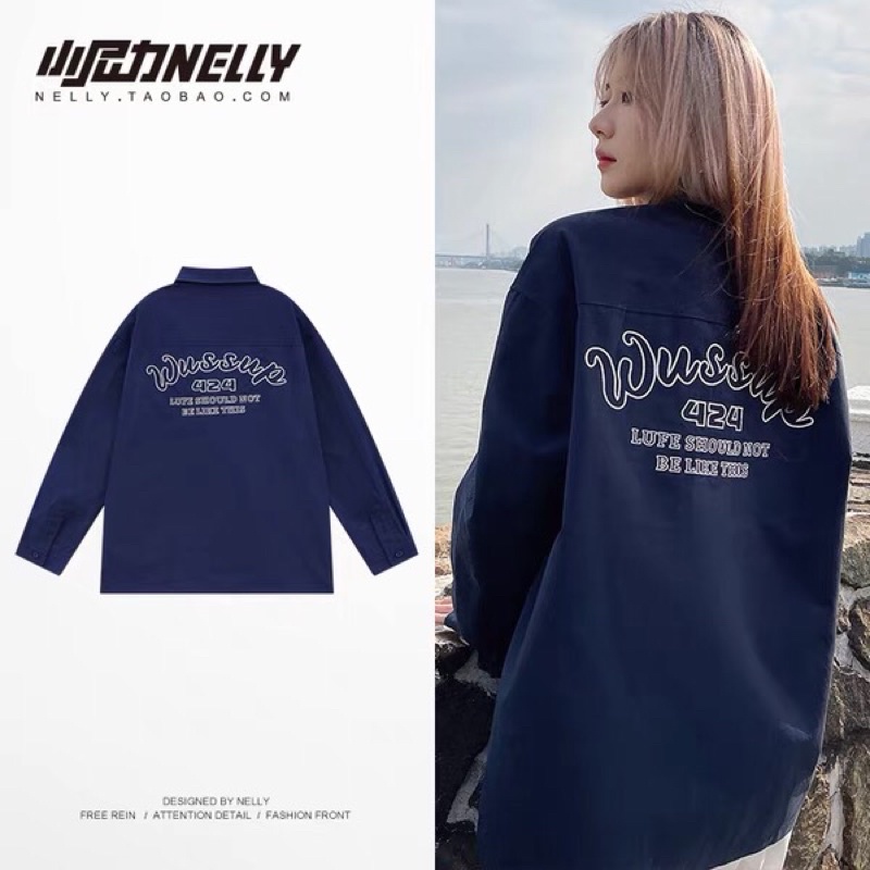 Áo sơ mi nelly sale (có sẵn) wussup lufe ws007