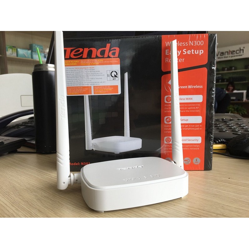 Modem Wifi TENDA N301 Thiết bị phát sóng WIFI 2 anten tốc độ 300M | BigBuy360 - bigbuy360.vn