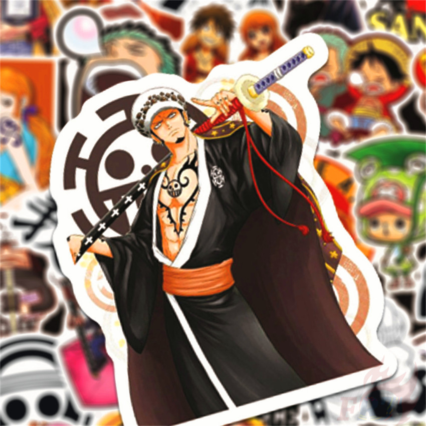 ☠ One Piece . Sailing Adventure Series 03 Stickers ☠ 50Pcs/Set Anime Luffy Chopper Zoro Nami Waterproof DIY Fashion Decals Doodle Stickers