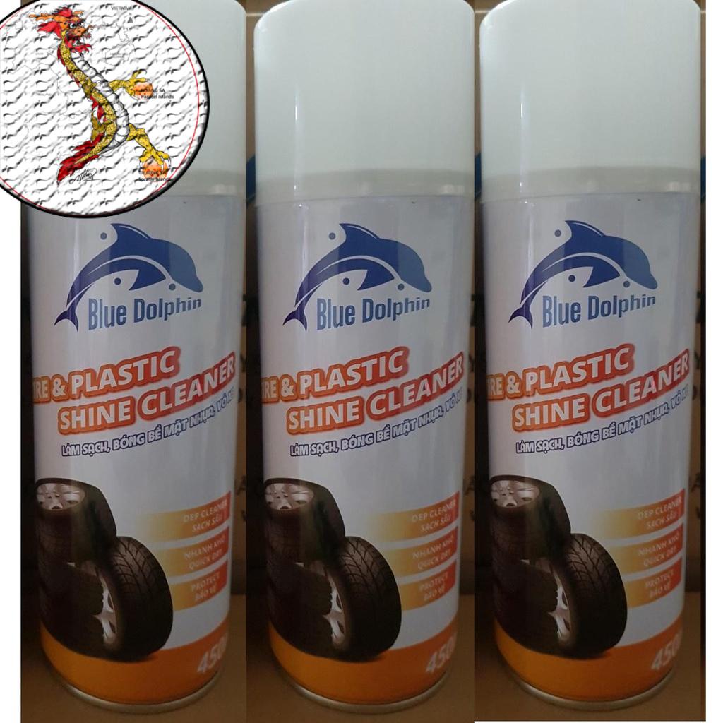 [CHAI 450ml]Chai xịt dưỡng nhựa nhám xe máy xe ô tô giúp phục hồi nhưa lại màu nguyên bản và có thể xịt làm bóng lốp xe