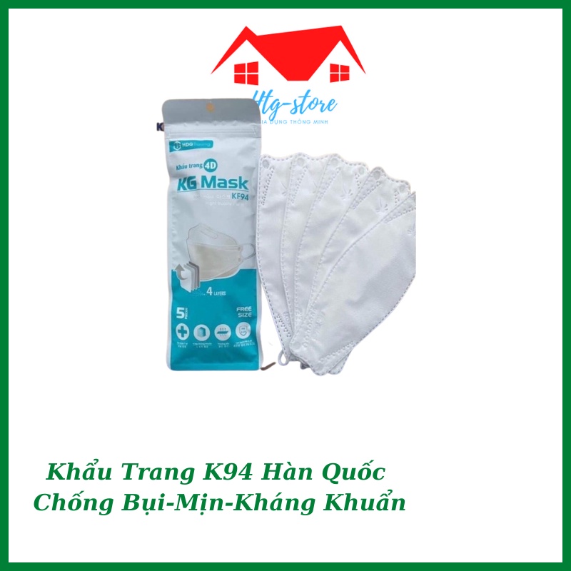 Khẩu trang kháng khuẩn 3d k94 hàn quốc chống bụi mịn và dị ứng