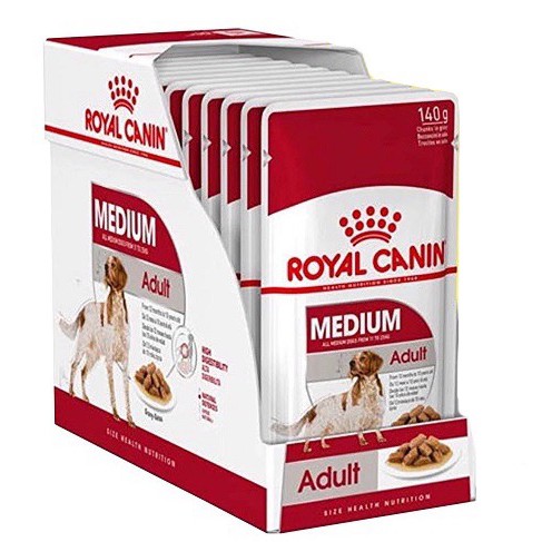 Pate Royal Canin Medium Adult 10x140g - Dành cho chó size nhỡ trưởng thành- Pate cho chó 10x140g