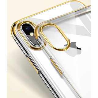 Ốp lưng Silicon viền gold cao cấp cho Iphone XS Max