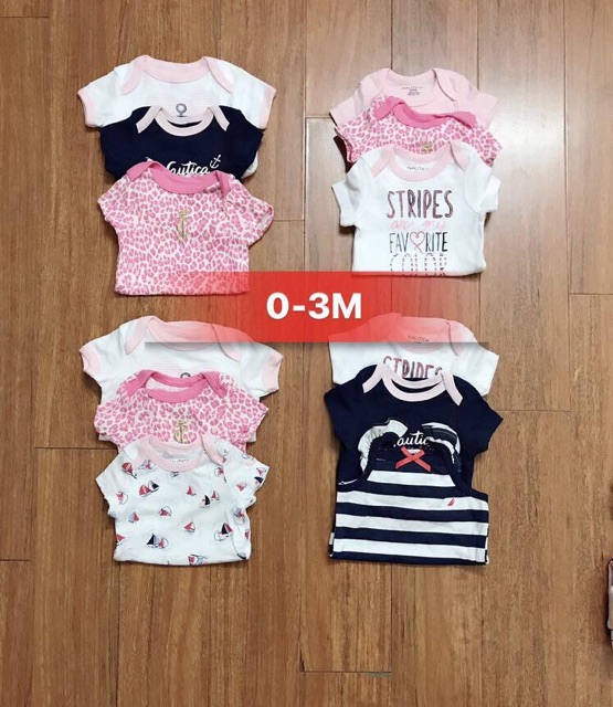 Body Bé Gái Set 3 Chiếc Mềm Nautica