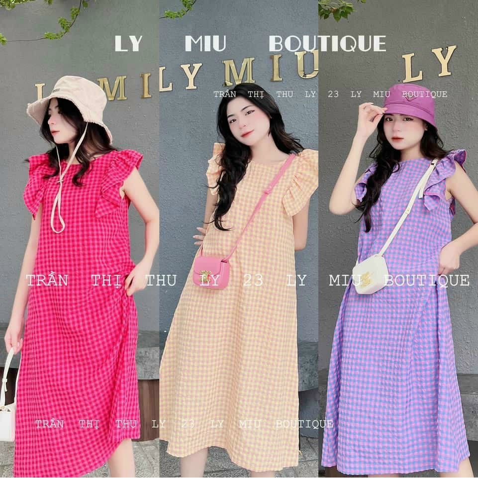 Váy Kẻ Tay Bèo Mã 259