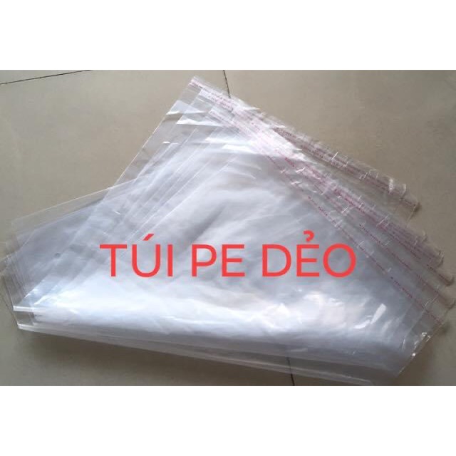 1 KG TÚI PE DẺO ĐÓNG QUẦN ÁO CÓ KEO DÁN MIỆNG