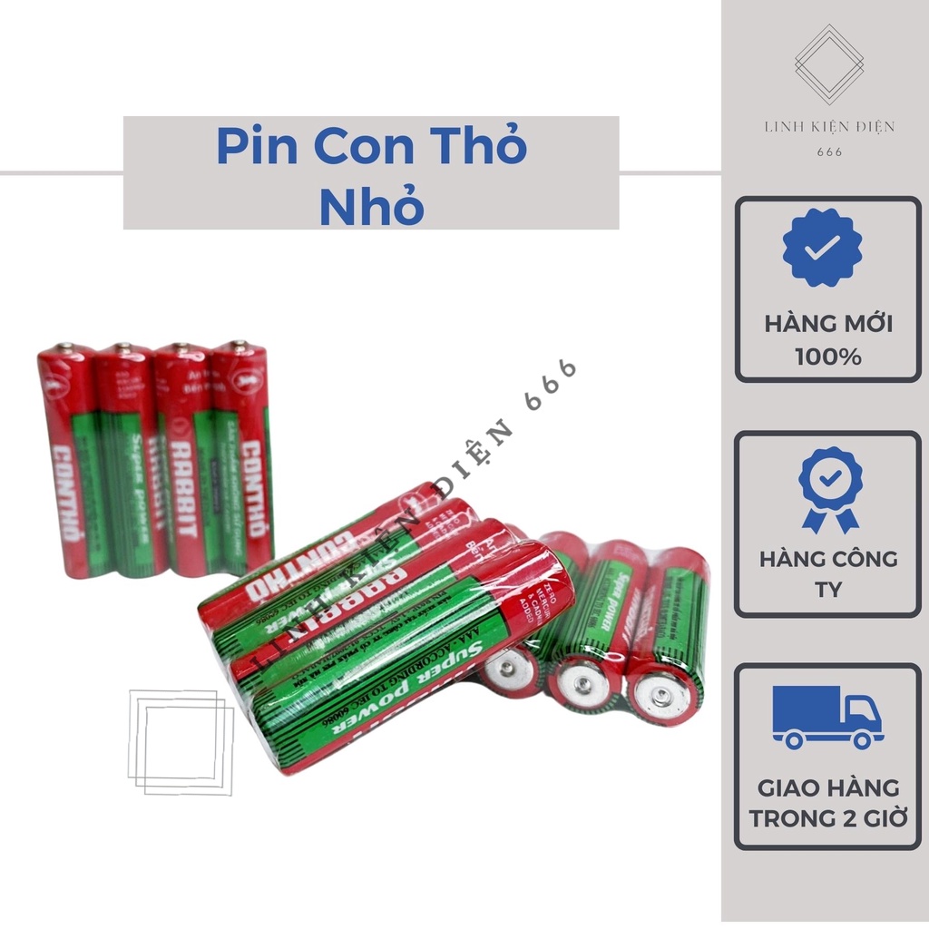 Pin Con Thỏ To Nhỏ Tiểu Đũa 1,5 v