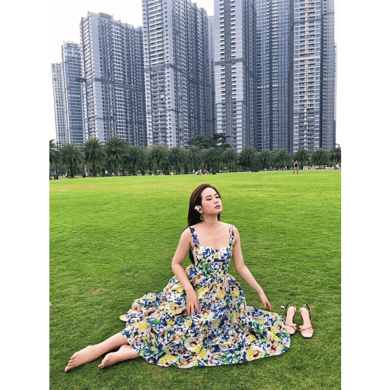 ĐẦM XÒE HOA LỤA ĐI CHƠI KẾT HỢP DỰ TIỆC QUÝ PHÁI SANG CHẢNH PU