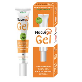 NACURGO GEL: Đánh bay thâm, sẹo mụn, ngừa viêm nang lông.