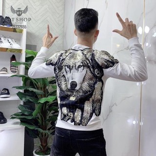 [ Giá xưởng ] Siêu cấp Áo nỉ nam , áo sói đính đá 100% hàng quảng châu cao cấp .