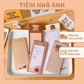 Giấy note 50 tờ hình gấu cute