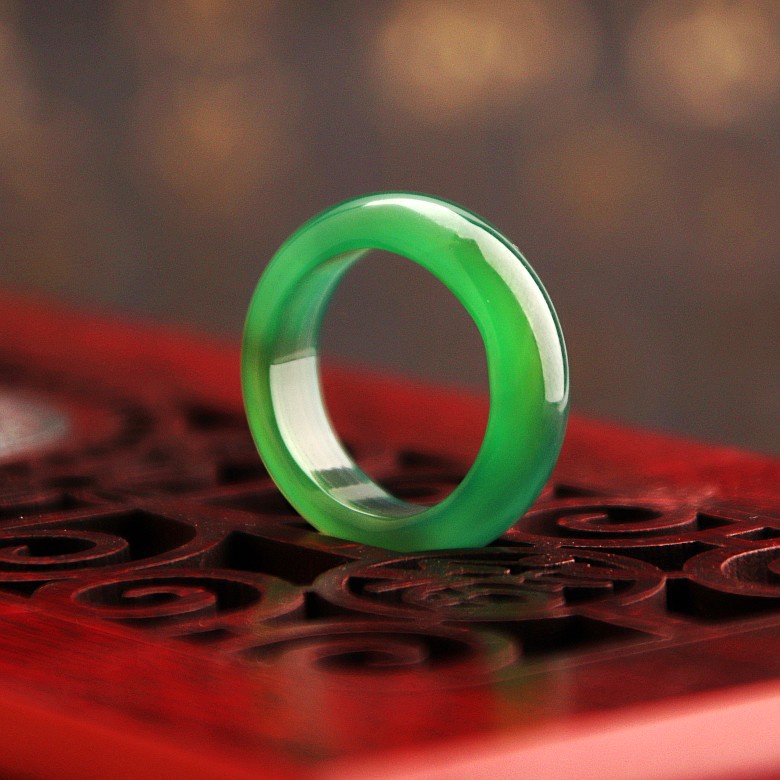 Cincin Natural Jade Ring Agate Wanita Lelaki Simple Casual Beautiful Fashion Jewellery Batu Akik Cantik