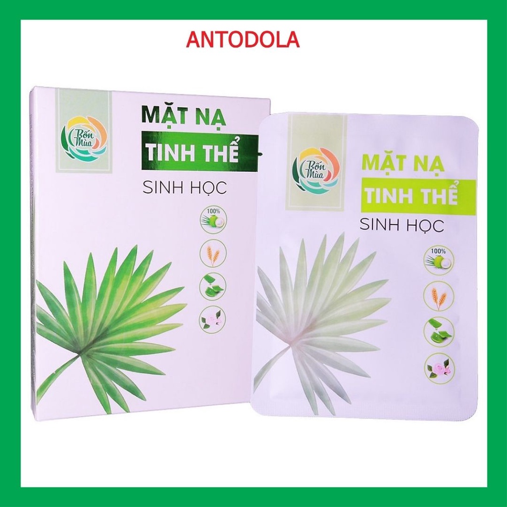 [Hộp 5 Miếng] Mặt nạ dừa tươi, Mặt Nạ Tinh Thể Sinh Học Bốn Mùa