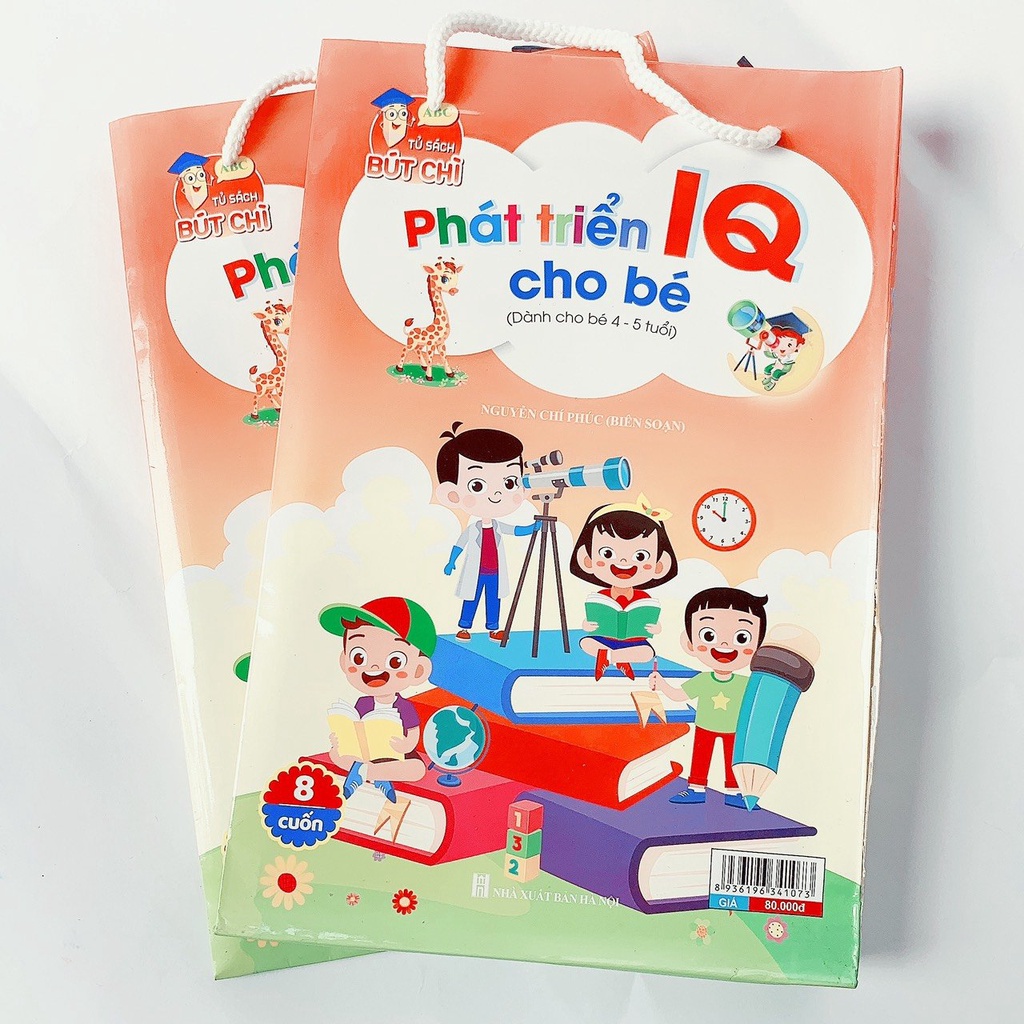 Bộ 8q phát triển IQ cho bé từ 2-6 tuổi (kèm túi đựng)