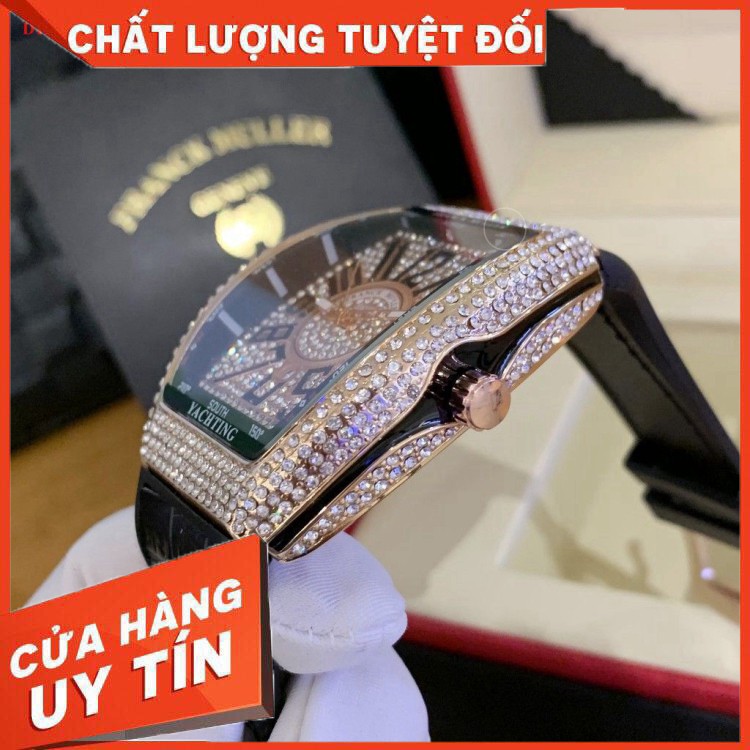 (Bảo hành 12 tháng) Đồng hồ nam FML 42mm - Full Đá sang trọng, tặng hộp - Donho.franck.muller