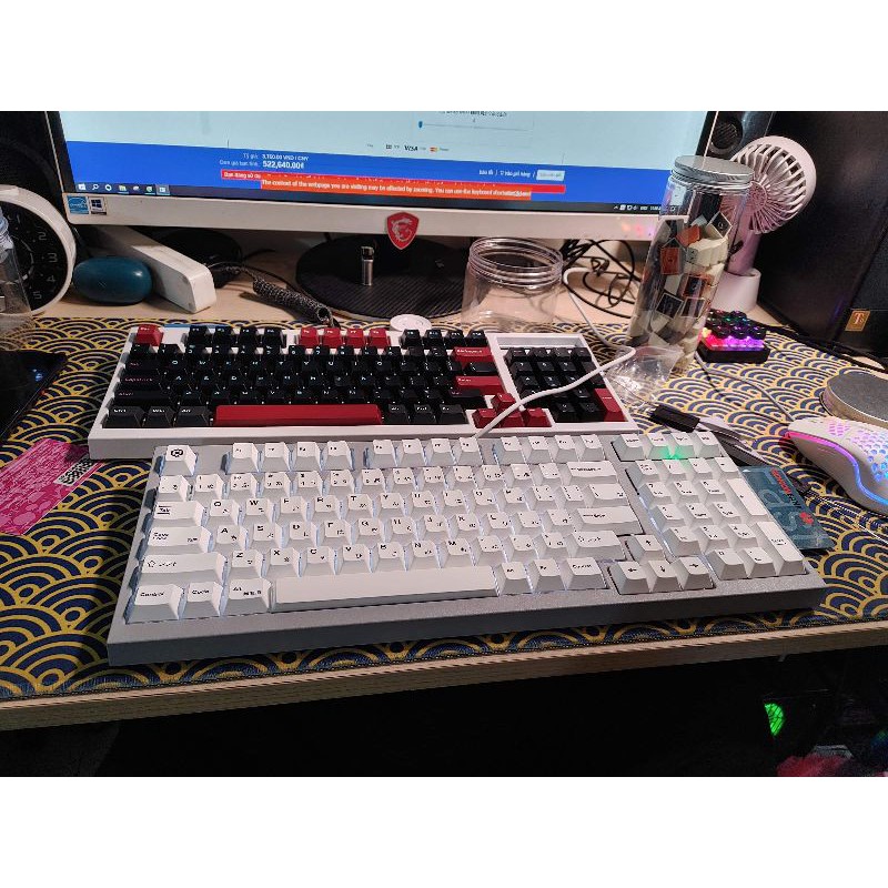 [Mã 267ELSALE hoàn 7% đơn 300K] Kit bàn phím cơ LX980 hotswap RGB