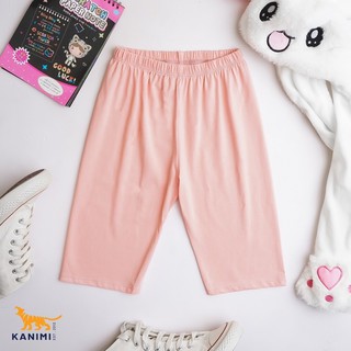 Quần legging đùi trơn basic bé gái 3-9Y