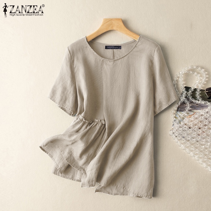 Áo Zanzea tay ngắn thiết kế độc đáo thời trang dành cho nữ