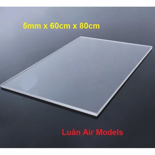 5mm 60x80cm Tấm nhựa mica cứng trong suốt làm hồ cá, chắn giọt bắn, hộp kính, đồ chơi,trang trí,cắt theo y/cầu (VA206)