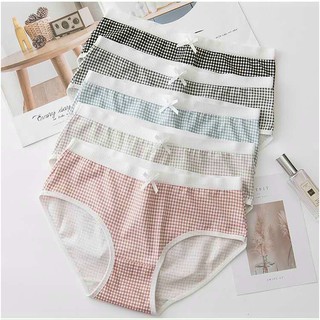 Quần Lót Nữ Cotton Kẻ Karo Mềm Mại, Quần Lót Nữ Bánh Bèo Siêu Đẹp