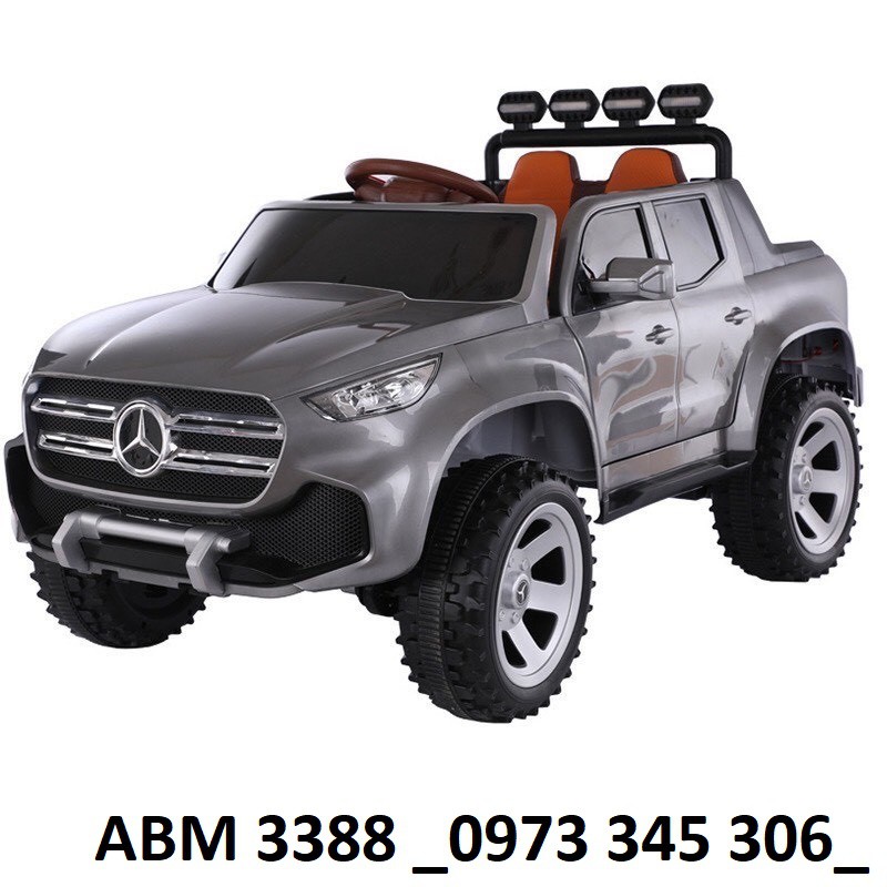 Ô tô xe điện trẻ em mẫu bán tải  BABY-KID MERCEDES ABM-3388 cho bé tự lái hoặc điều khiển từ xa - Bảo hành 6 tháng