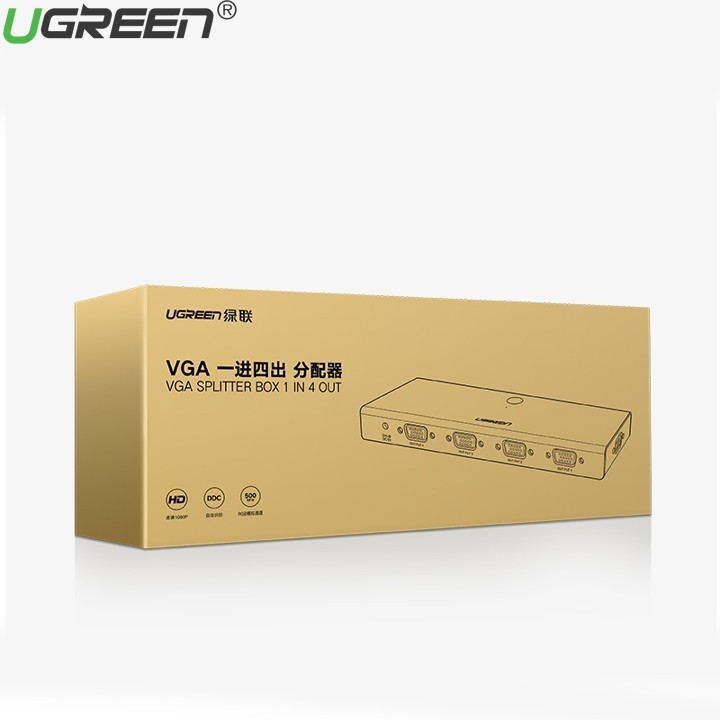 Bộ Chia VGA 1 Vào 4 Ra Cao Cấp Ugreen 50292 - Hàng Chính Hãng Bảo Hành 18 Tháng