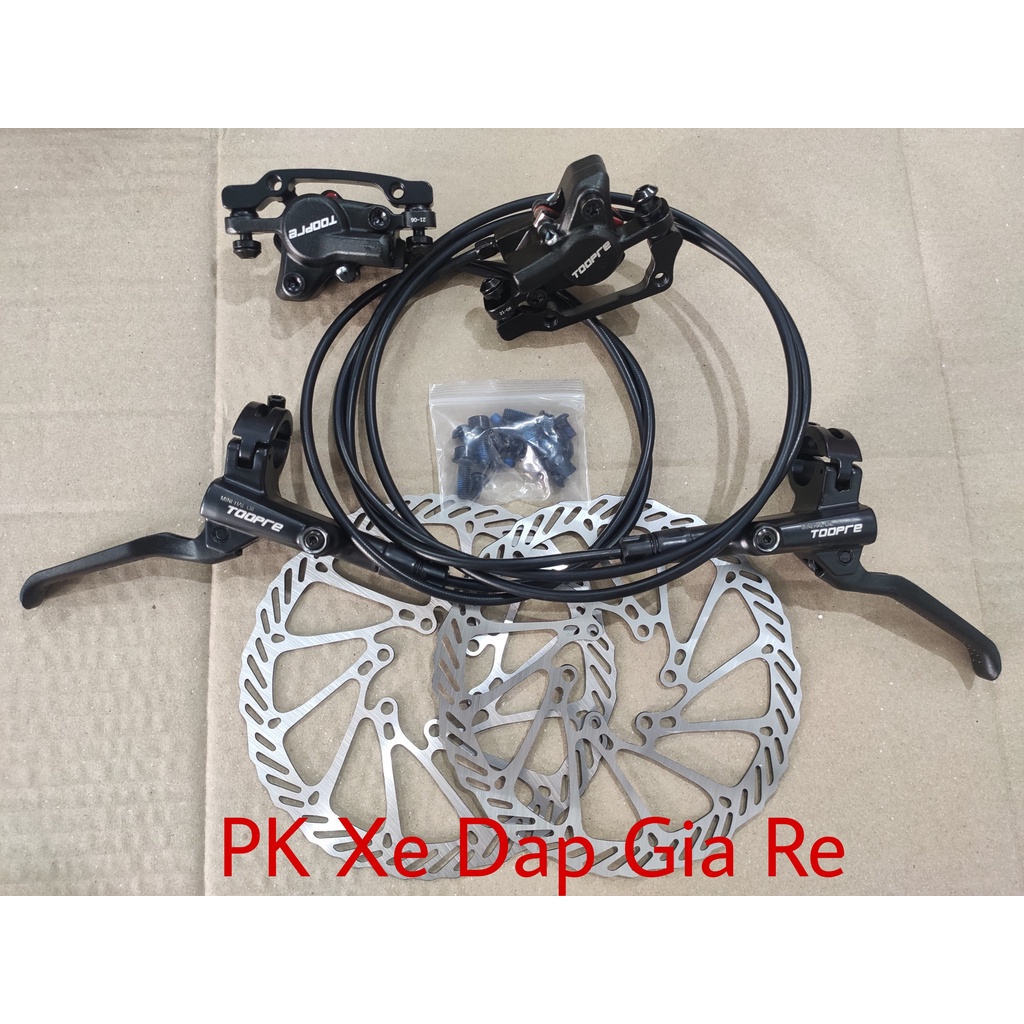 Phanh dầu thủy lực TOOPRE bộ đầy đủ, Bộ phanh đĩa dầu xe đạp TOOPRE cao cấp