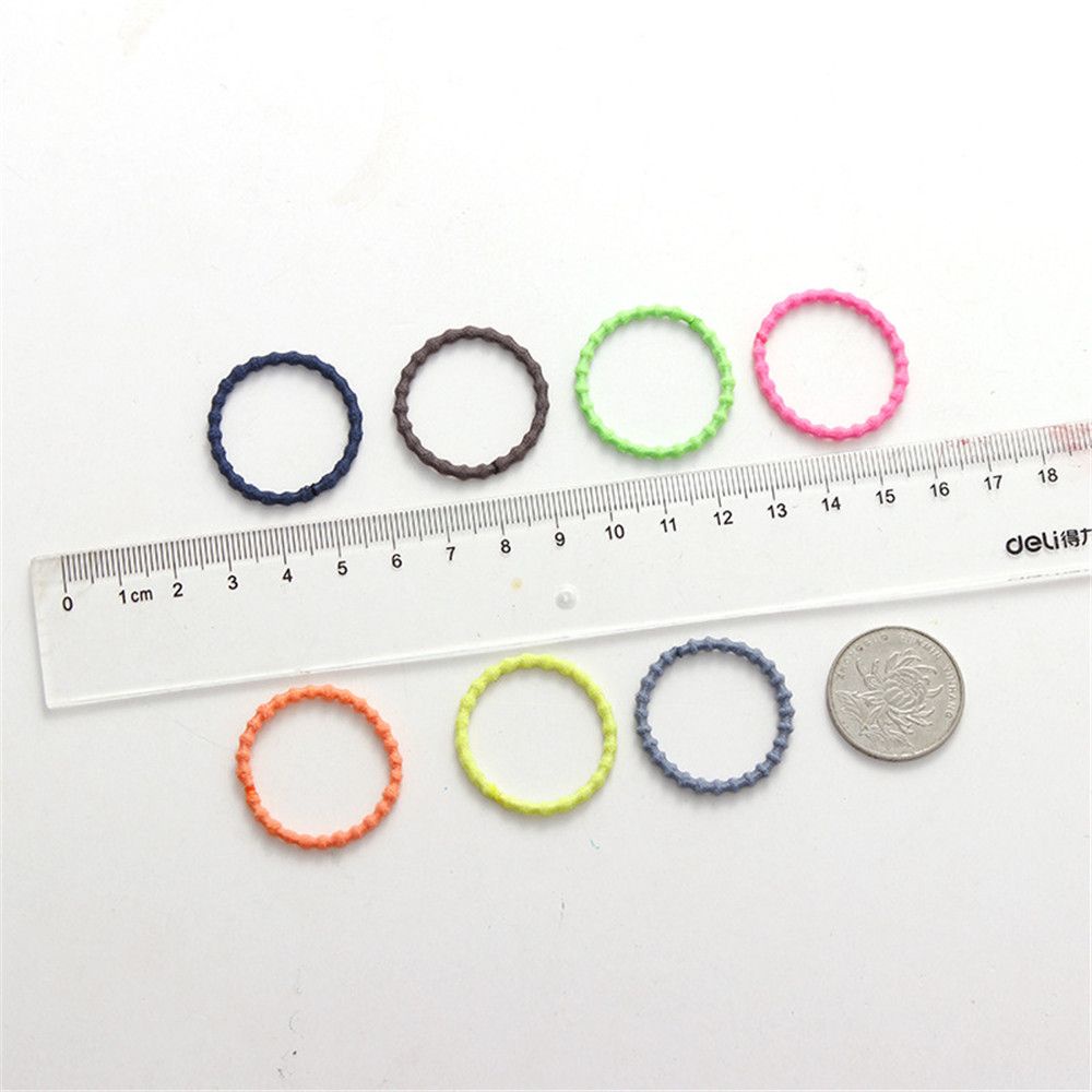 Túi 50 Dây Thun Cột Tóc Bằng Nylon Co Giãn Nhiều Màu Dành Cho Bé Gái