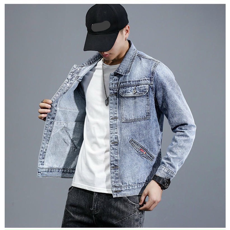 [HOT TREND] ÁO KHOÁC KAKI JEAN NAM ĐẸP CÓ TÚI TRƯỚC  THỜI TRANG MỚI NHẤT 2022 KN023