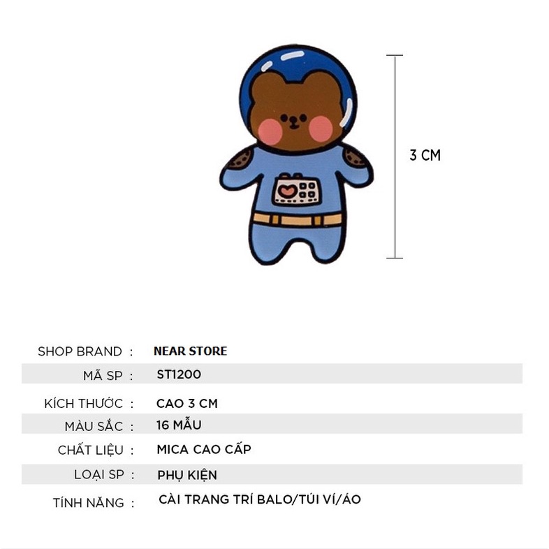 Phụ kiện Sticker có ghim cài balo túi ví