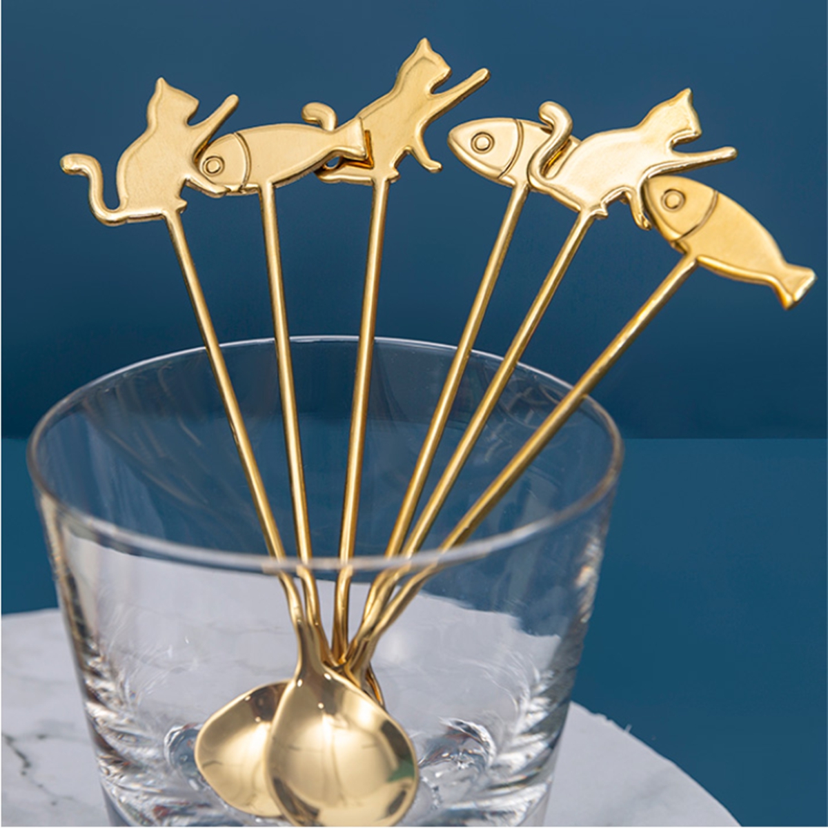 Muỗng Khuấy Cà Phê Hình Mèo Bằng Thép Không Gỉ Tiện Dụng | BigBuy360 - bigbuy360.vn