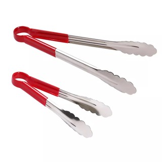 Kẹp gắp thức ăn inox (Cán Đỏ)